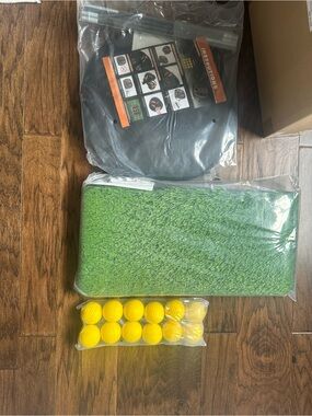 NEW Birdie Blast Professional Golf Net & Dual Turf Hitting Mat w/ Balls